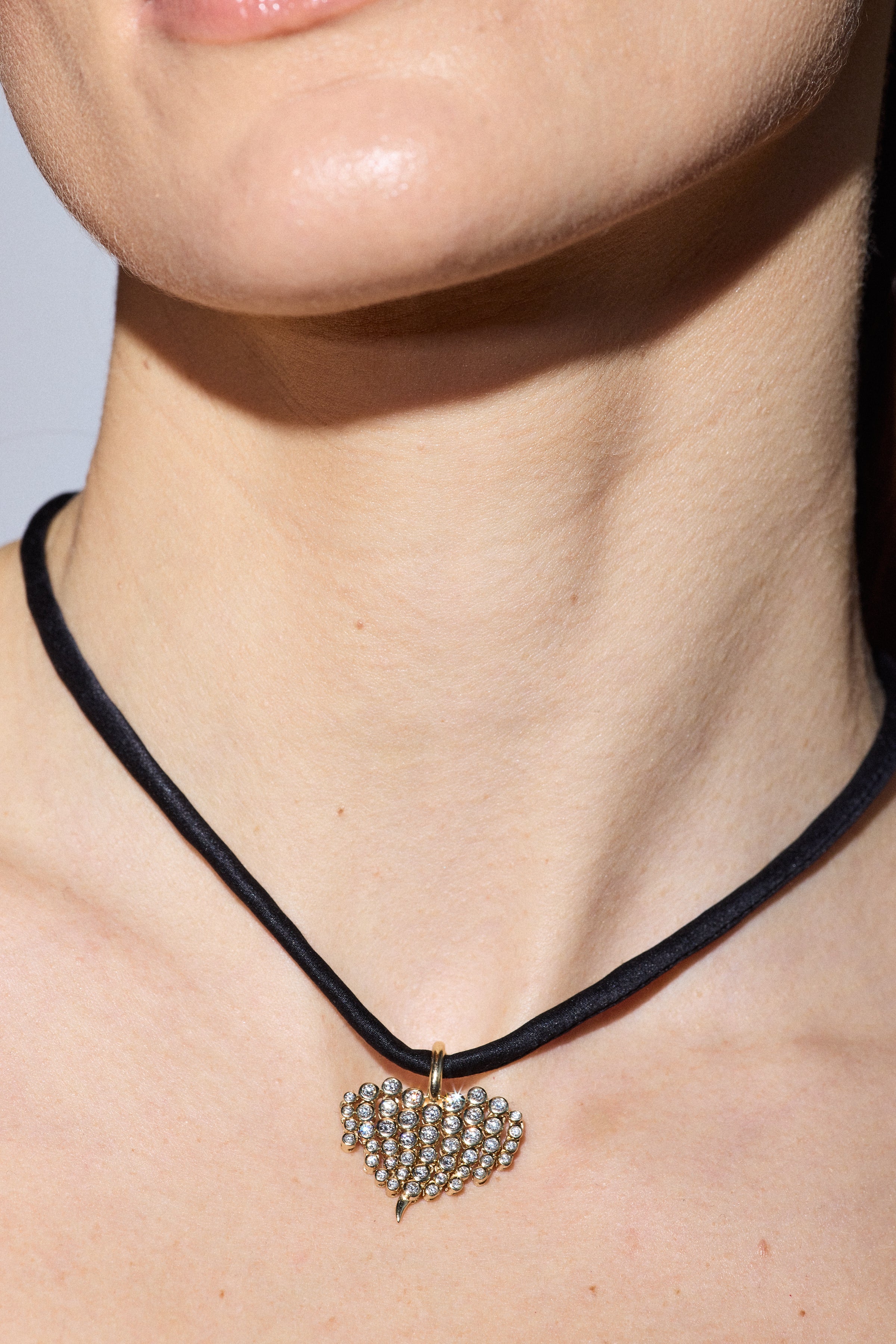 SMALL FRINGE HEART CHARM