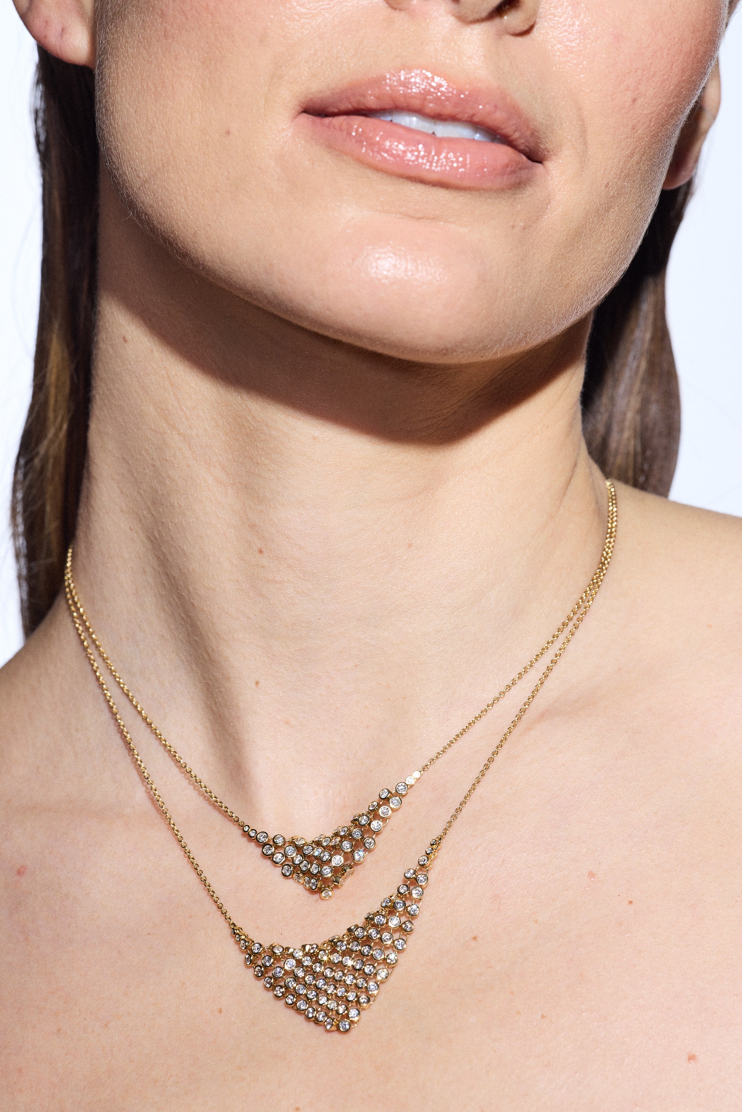 SMALL DIAMOND BIAS NECKLACE