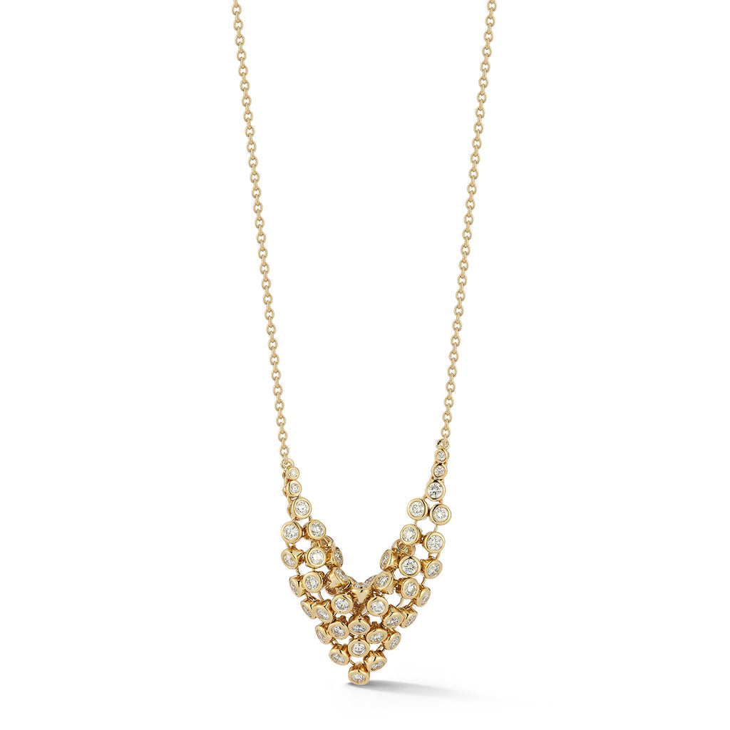 Small Diamond Bias Necklace - Diamond Mesh Necklaces - ONDYN