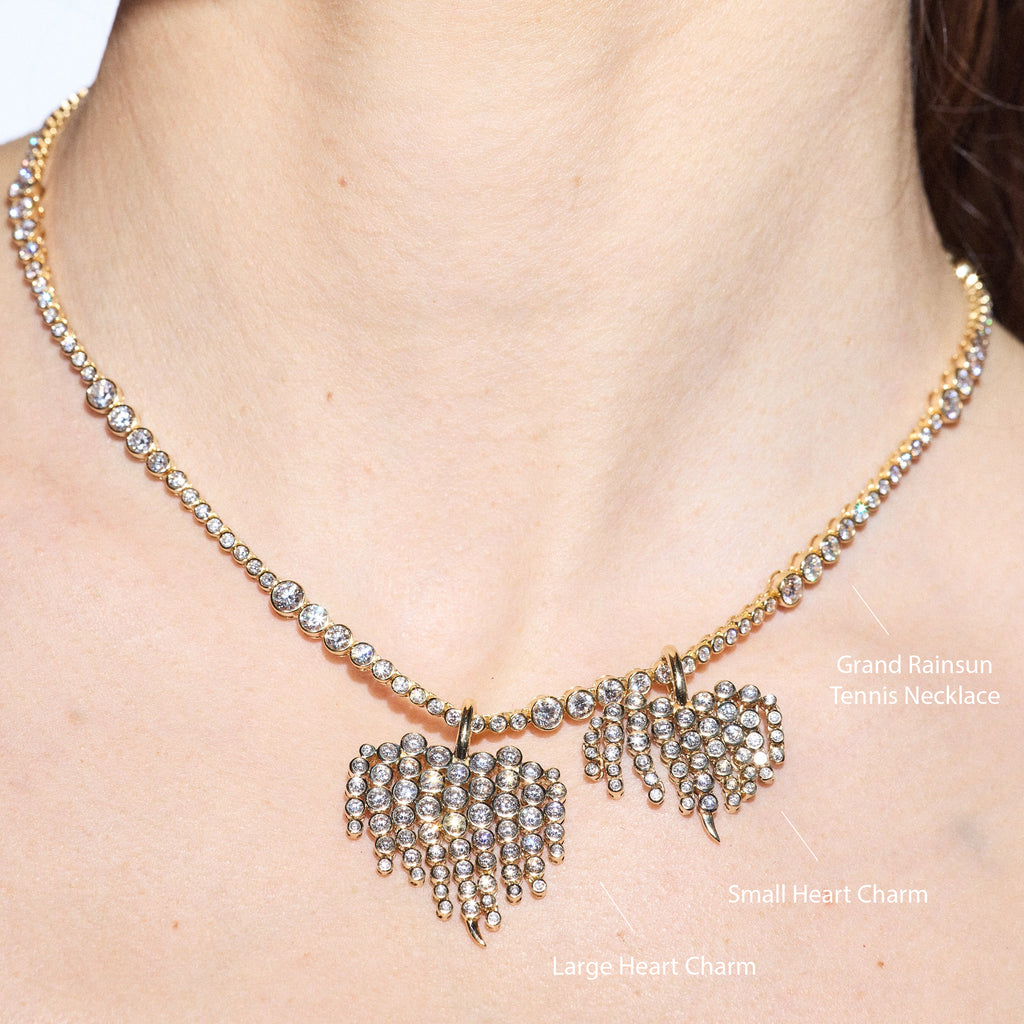 SMALL FRINGE HEART CHARM