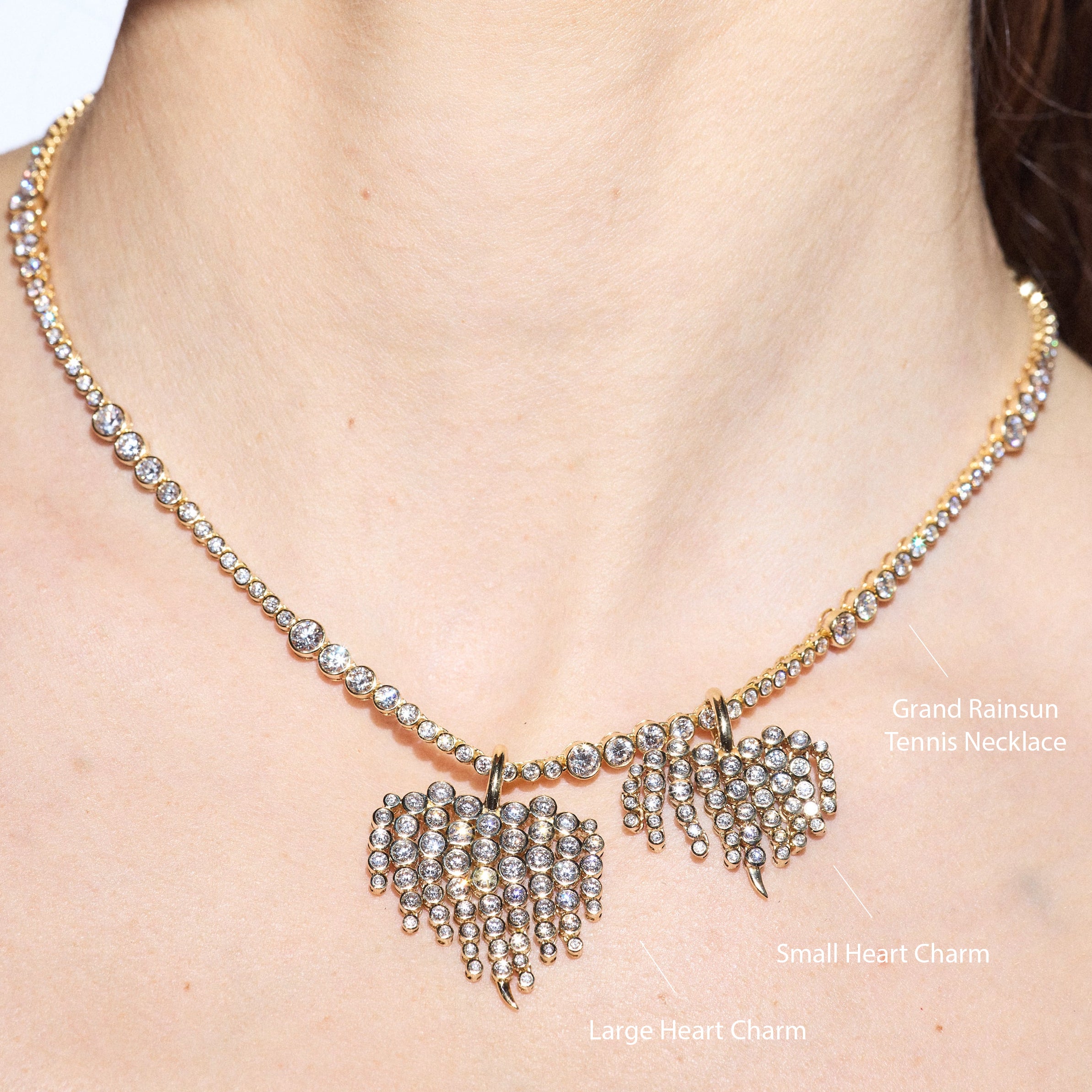 SMALL FRINGE HEART CHARM