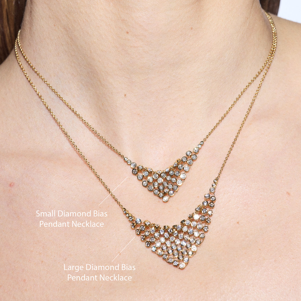 SMALL DIAMOND BIAS NECKLACE