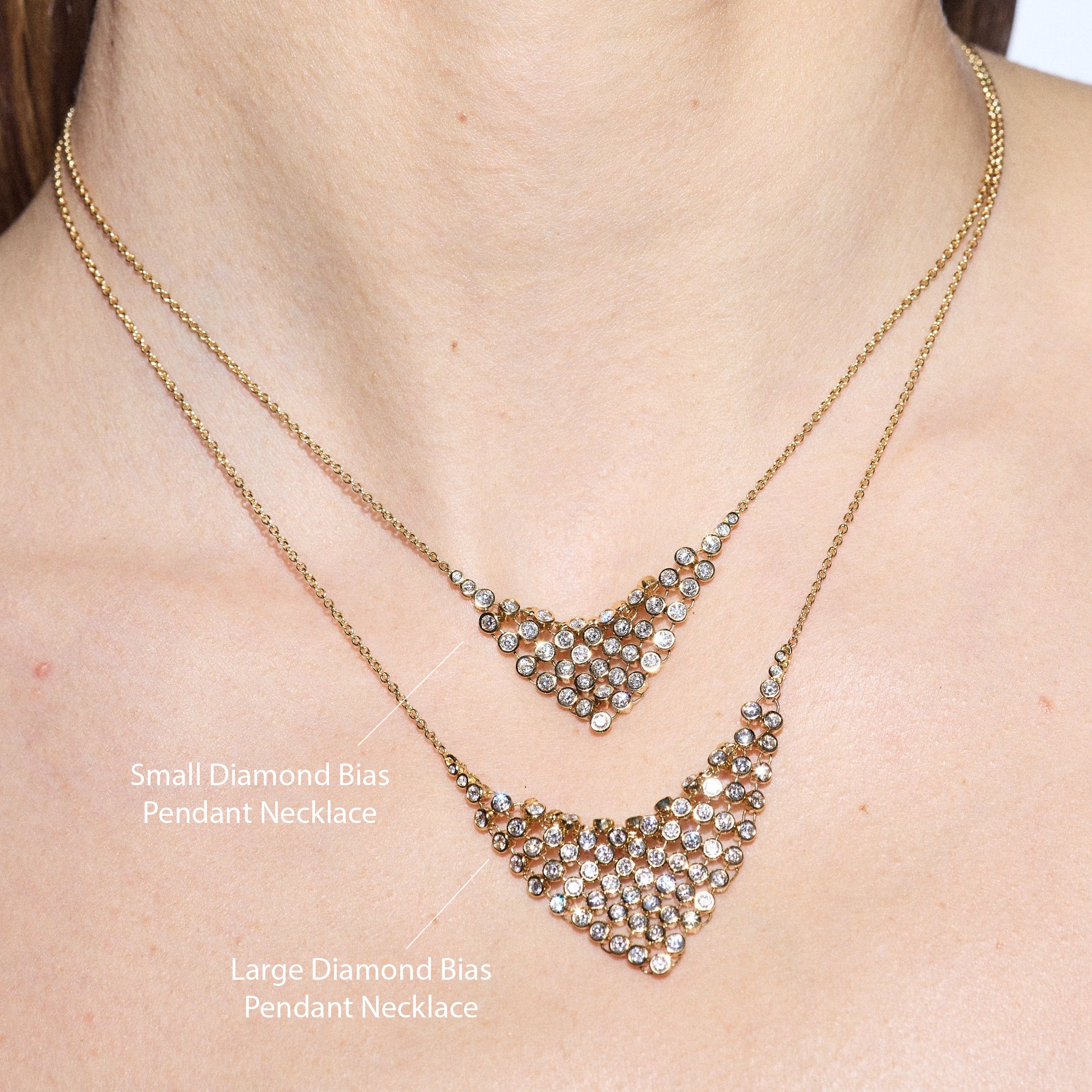 SMALL DIAMOND BIAS NECKLACE