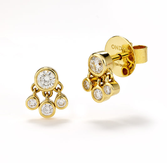 Noor Triple Drop Stud Earring