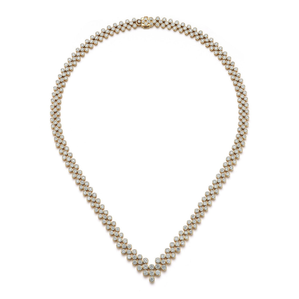 Chequer Riviere - Diamond Necklaces - ONDYN