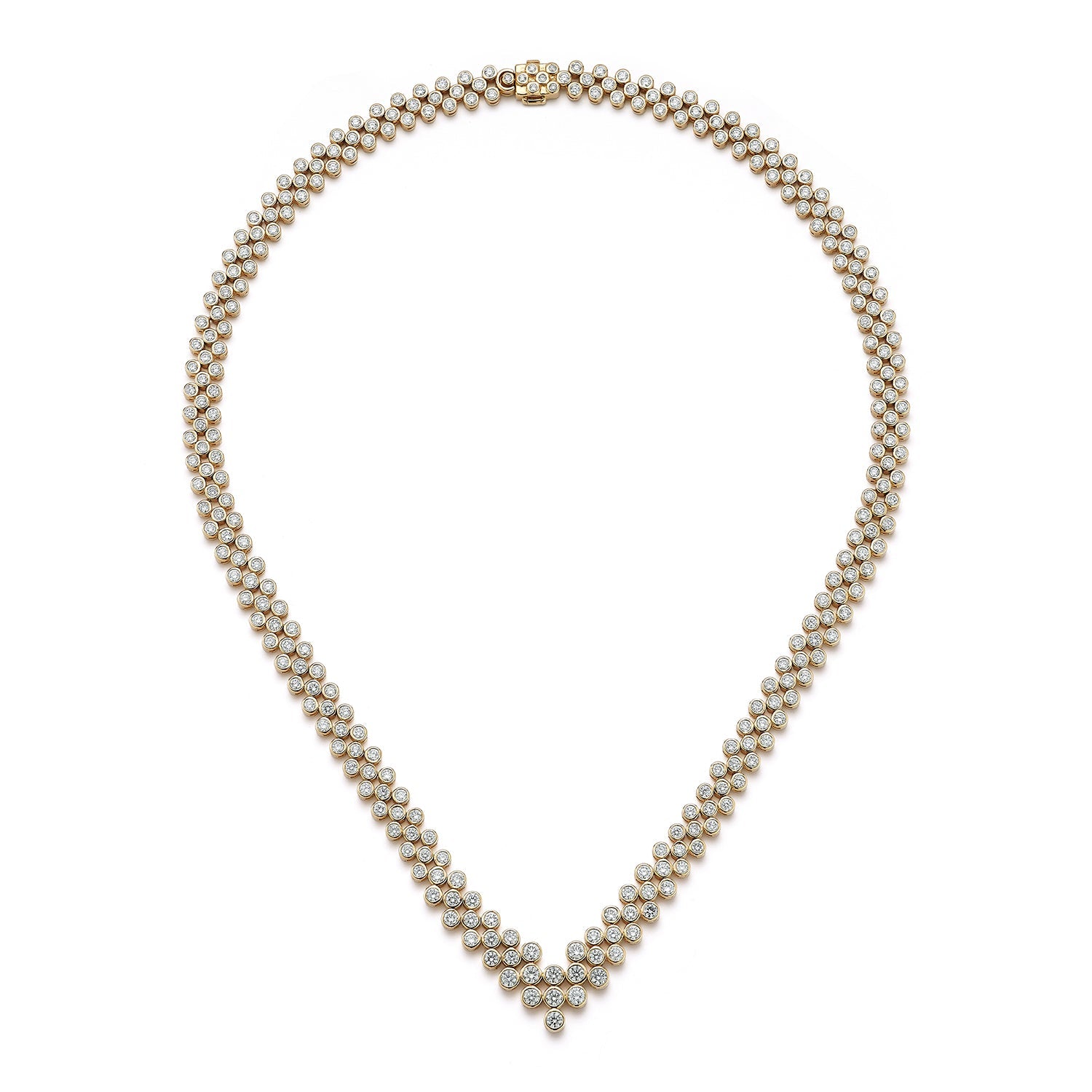Chequer Riviere - Diamond Necklaces - ONDYN