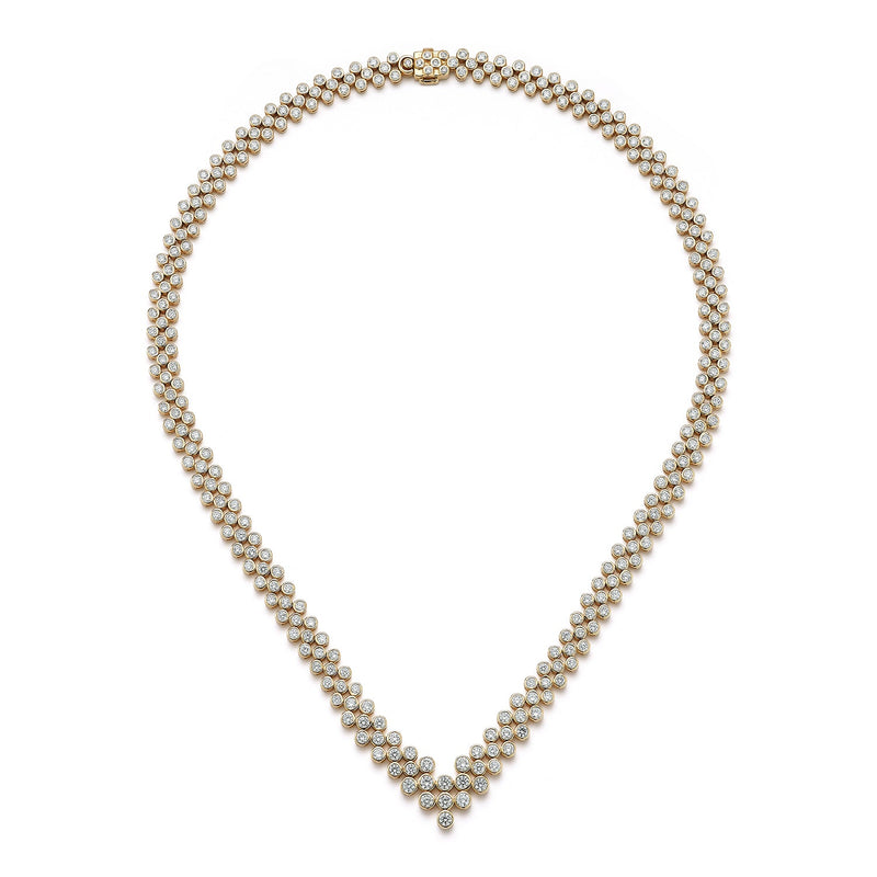 Chequer Riviere - Diamond Necklaces - ONDYN