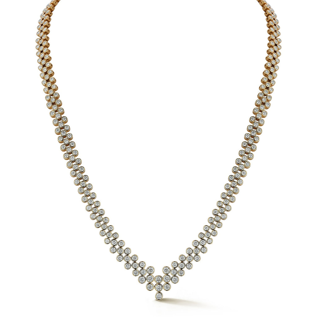 Chequer Riviere - Diamond Necklaces - ONDYN