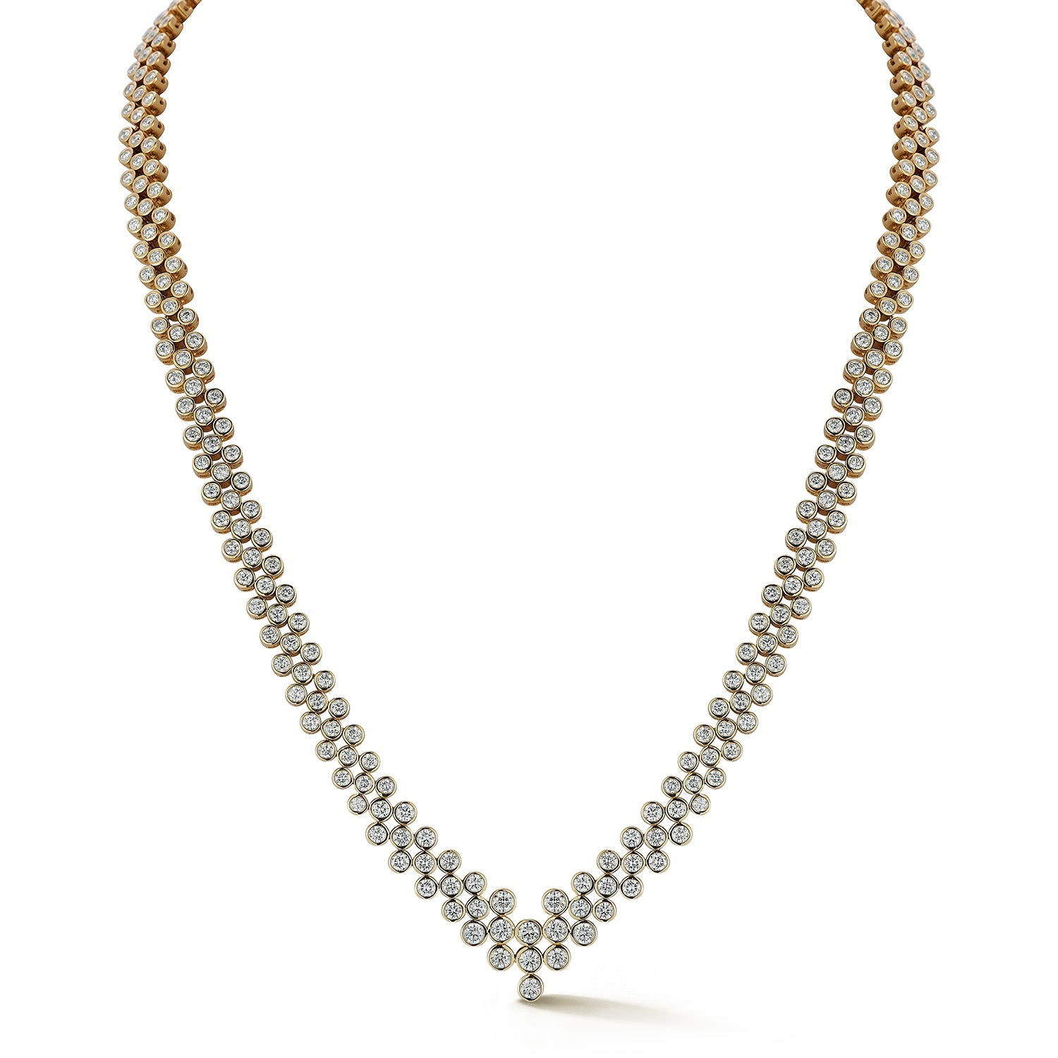 Chequer Riviere - Diamond Necklaces - ONDYN