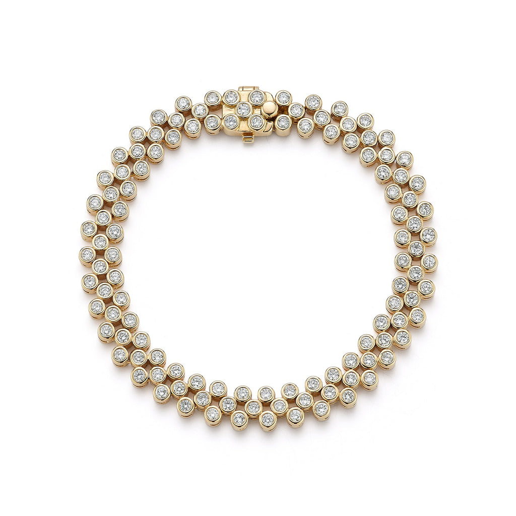 Chequer Tennis Bracelet - Diamond Tennis Bracelets - ONDYN