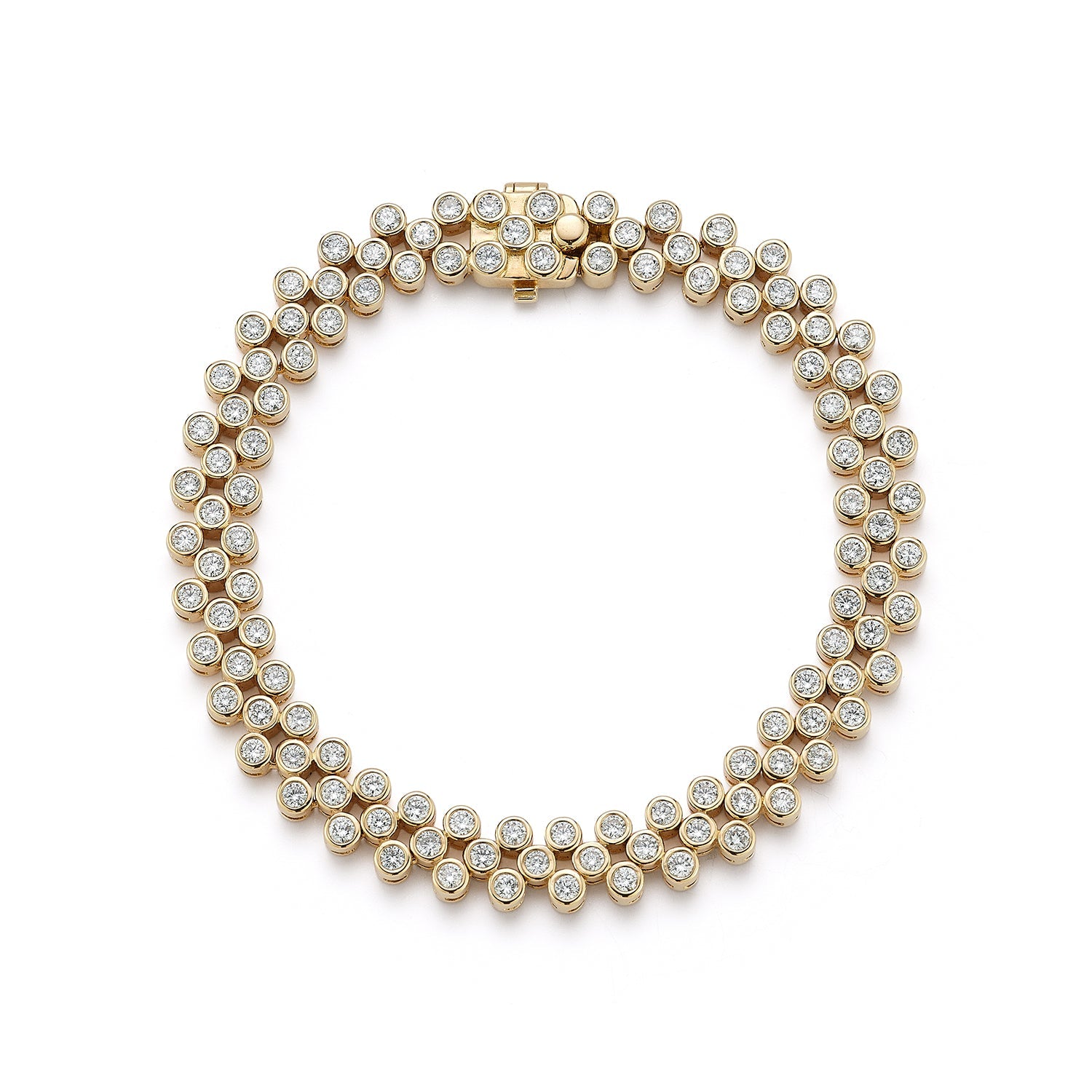 Chequer Tennis Bracelet - Diamond Tennis Bracelets - ONDYN
