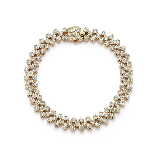 Chequer Tennis Bracelet - Diamond Tennis Bracelets - ONDYN