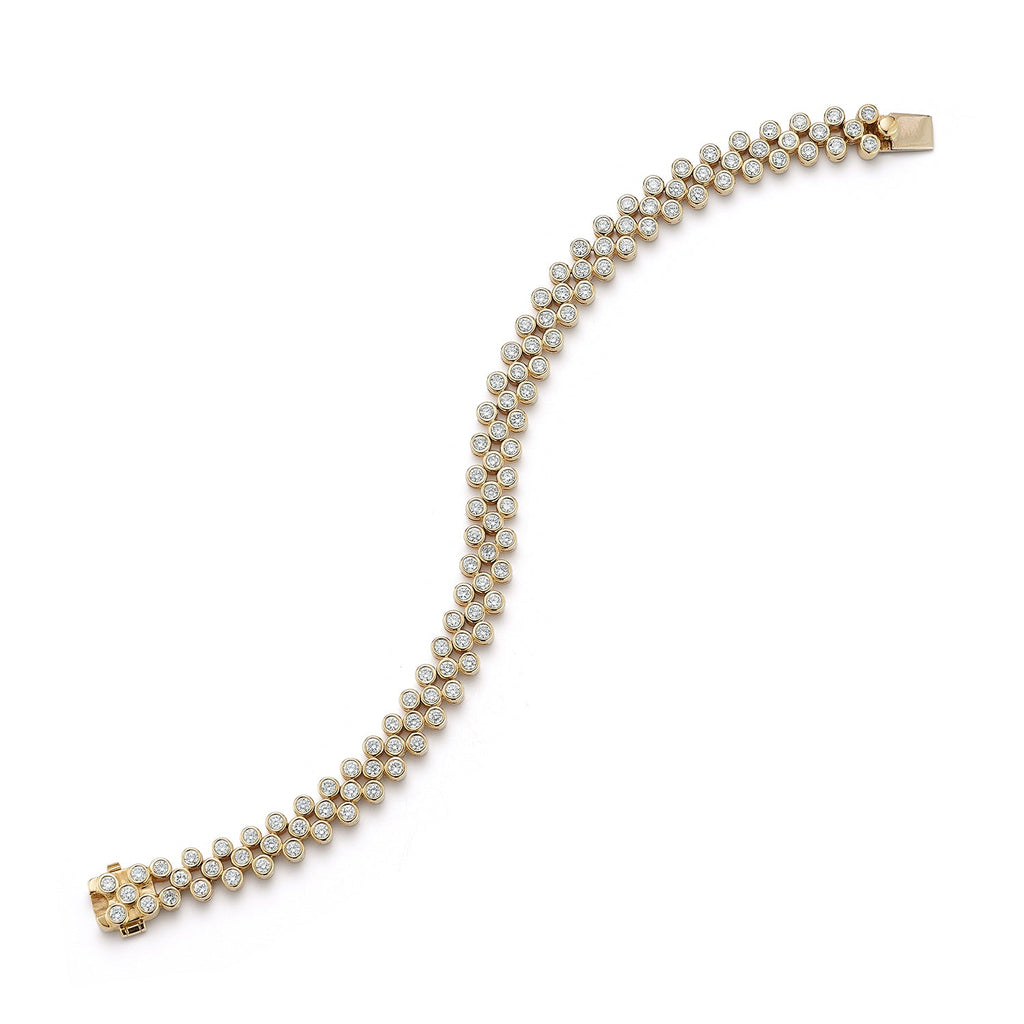 Chequer Tennis Bracelet - Diamond Tennis Bracelets - ONDYN