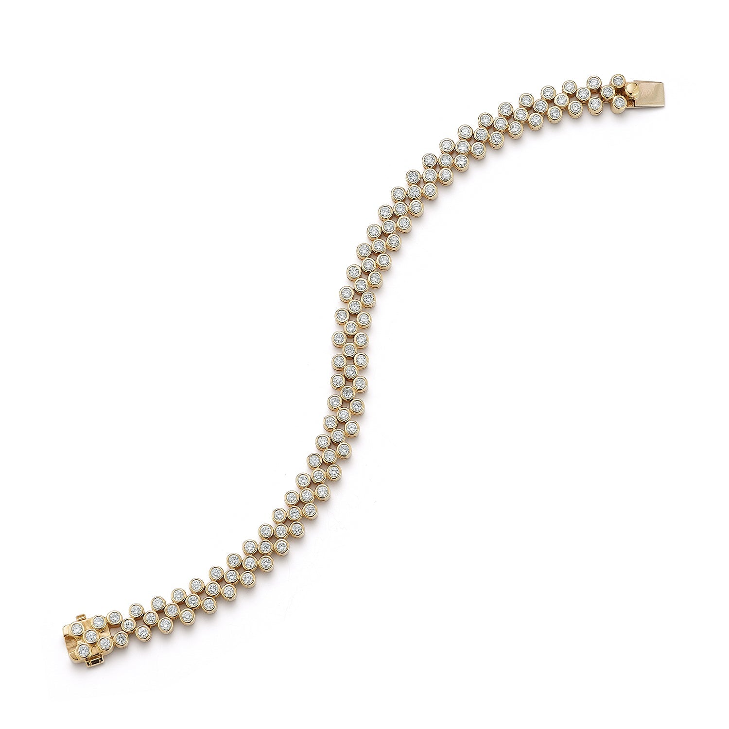 Chequer Tennis Bracelet - Diamond Tennis Bracelets - ONDYN