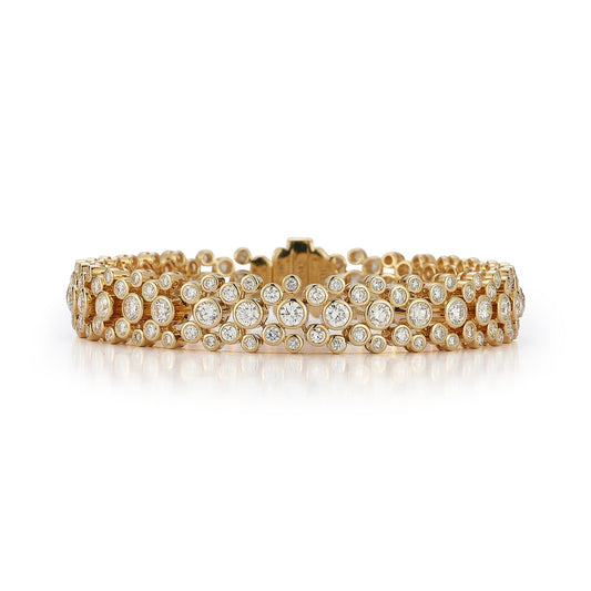 Grand Chequer Tennis Bracelet - Diamond Tennis Bracelets - ONDYN