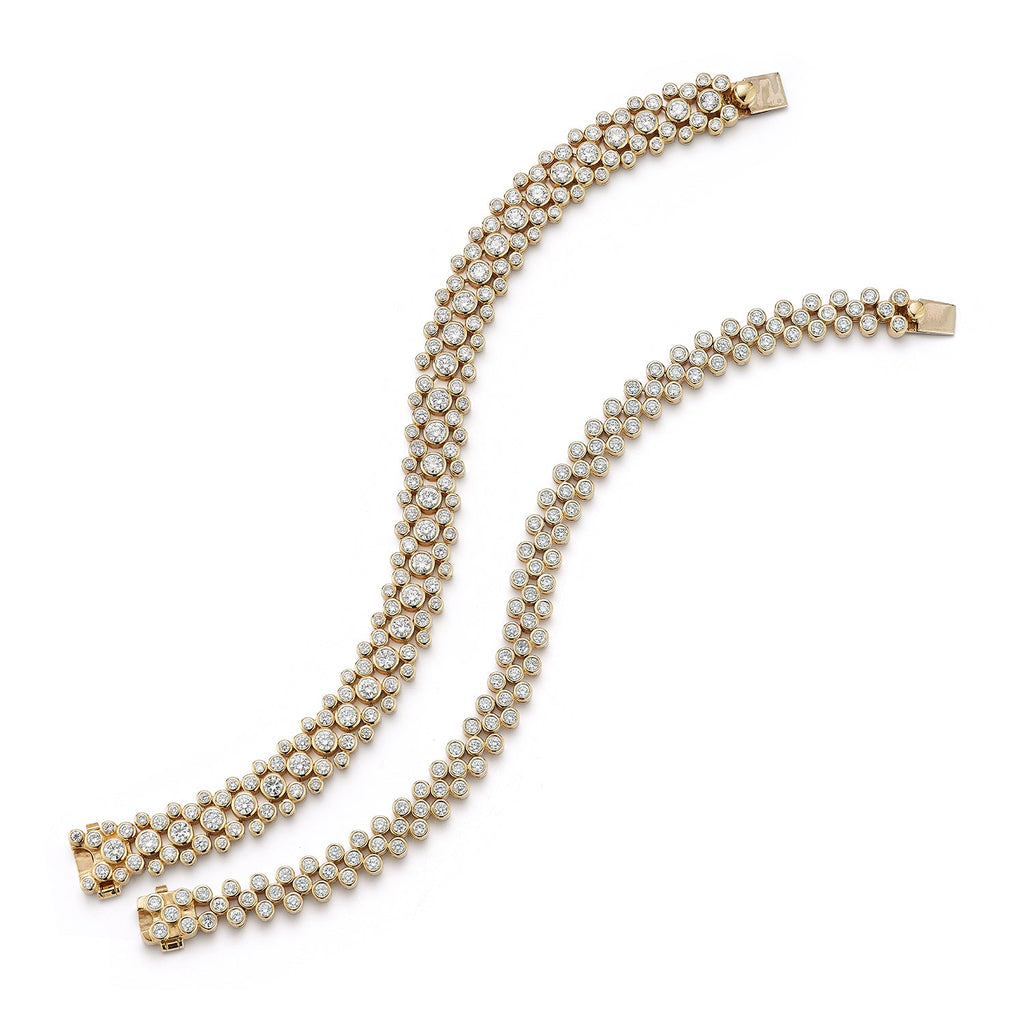 Grand Chequer Tennis Bracelet - Diamond Tennis Bracelets - ONDYN