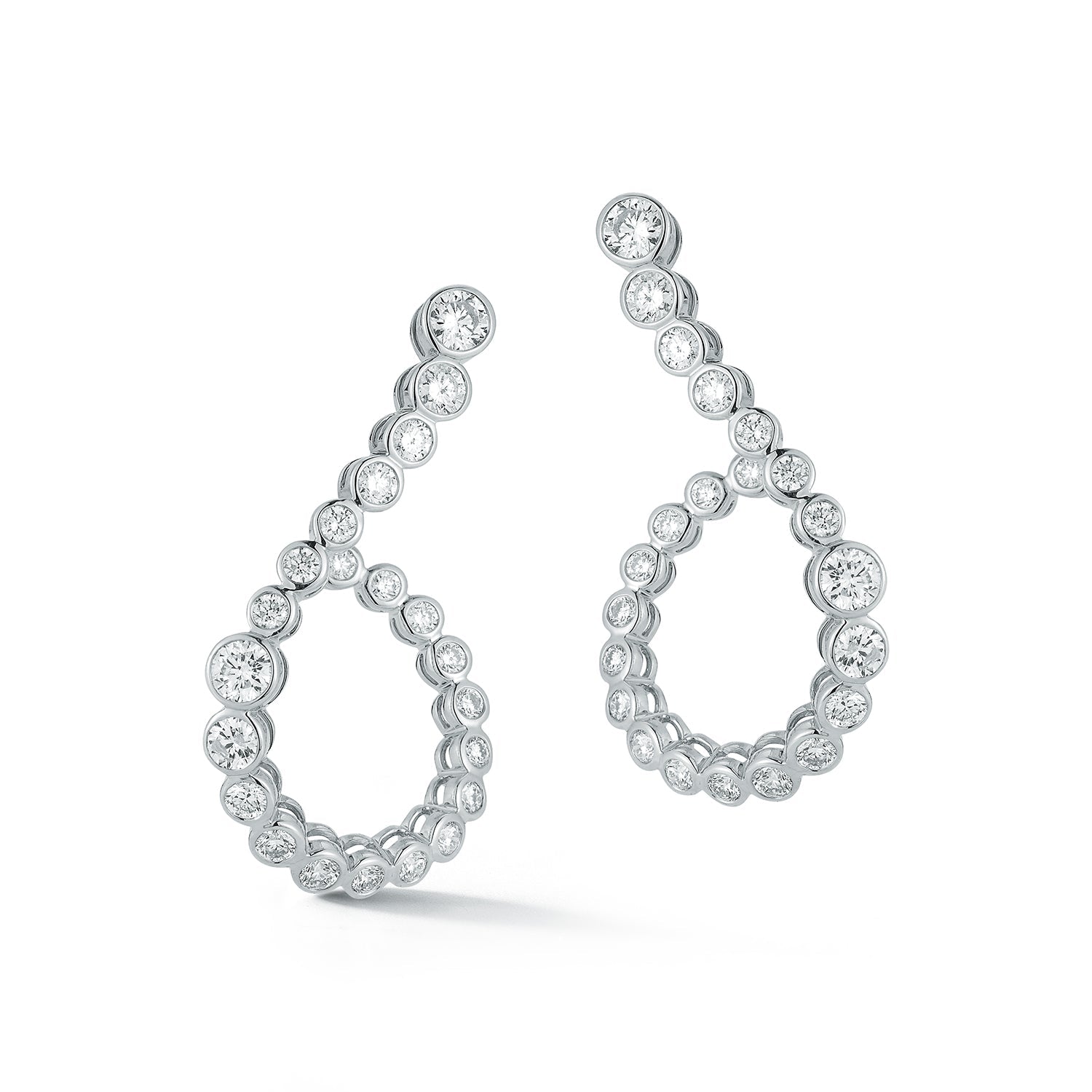 Halo Earring in White Gold - gifts under 10000 - ONDYN