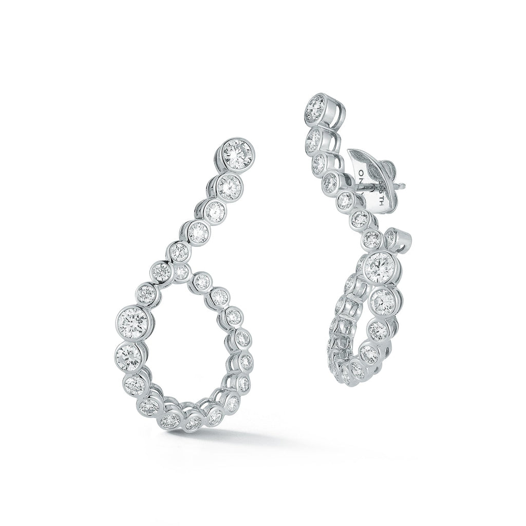 Halo Earring in White Gold - gifts under 10000 - ONDYN