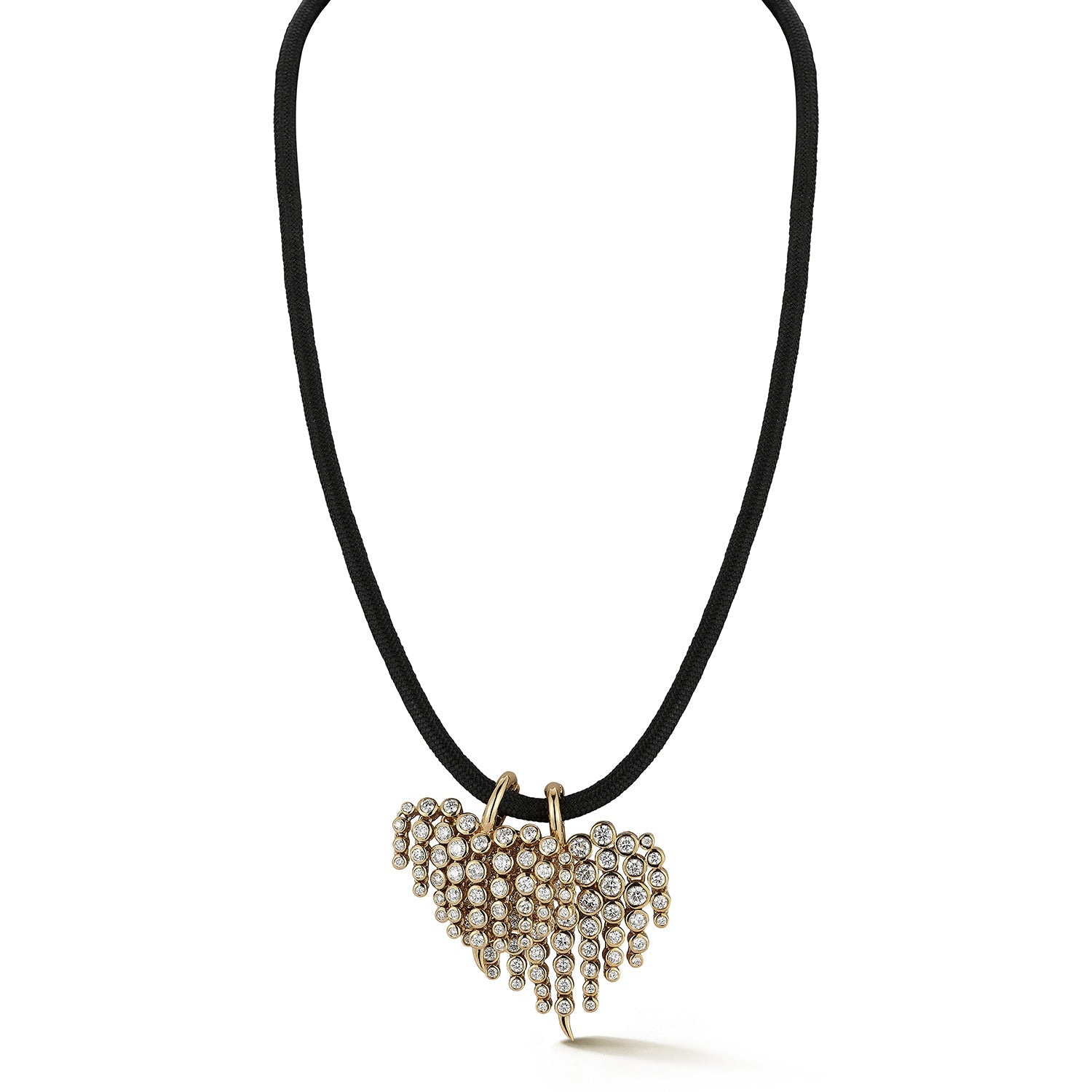Large Fringe Heart Charm - Necklace - ONDYN