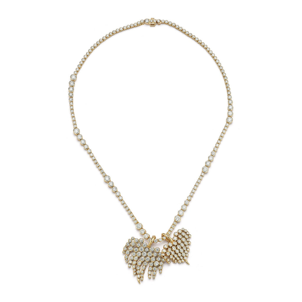 Large Fringe Heart Charm - Necklace - ONDYN