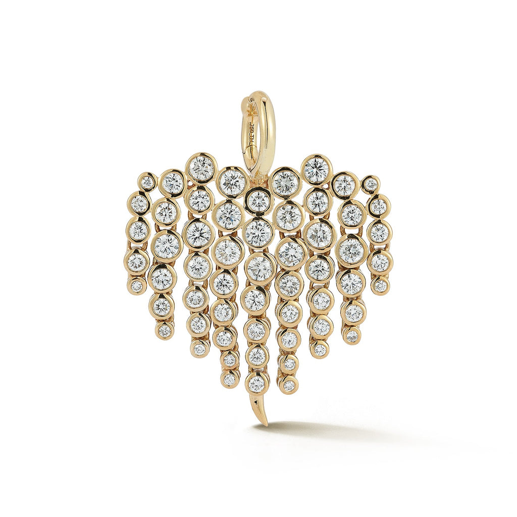 Large Fringe Heart Charm - Necklace - ONDYN