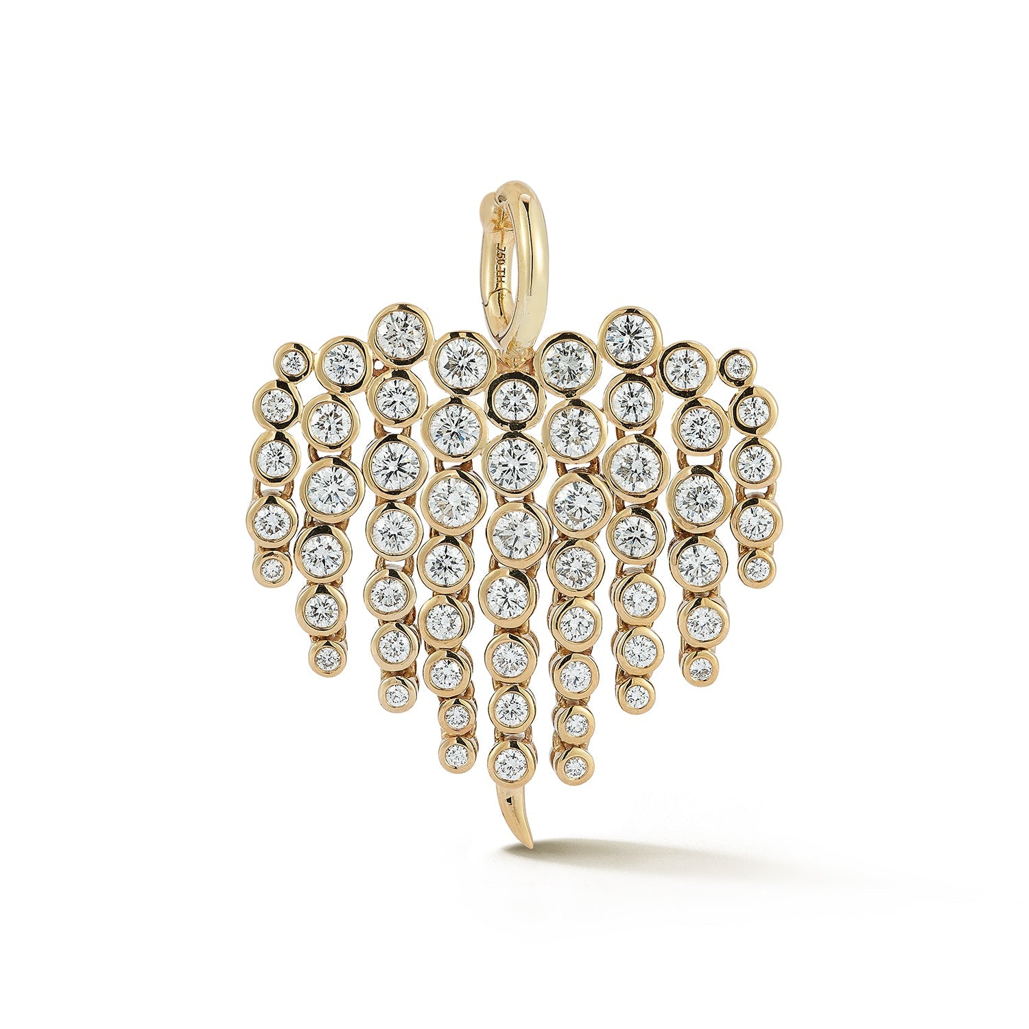Large Fringe Heart Charm - Necklace - ONDYN