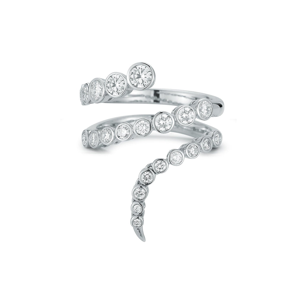 Radiance Coil Ring in White Gold - gifts under 10000 - ONDYN