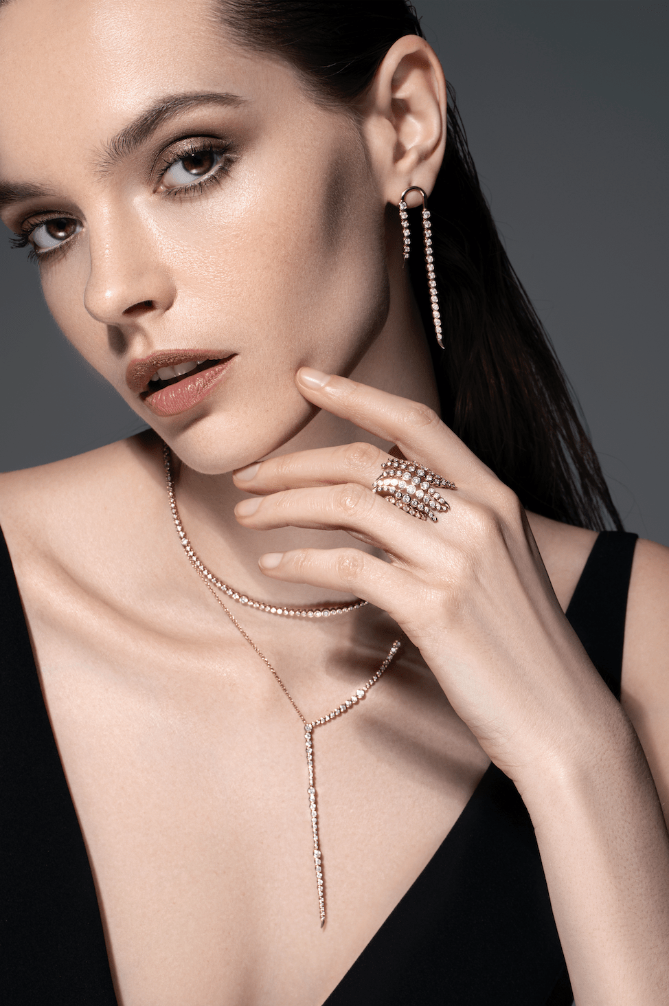 Rainsun Diamond Tennis Necklace - Diamond Tennis Necklaces - ONDYN